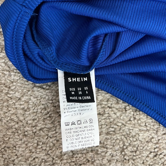 Blue One Sleeve Long Sleeve Size Medium - Picture 5 of 5